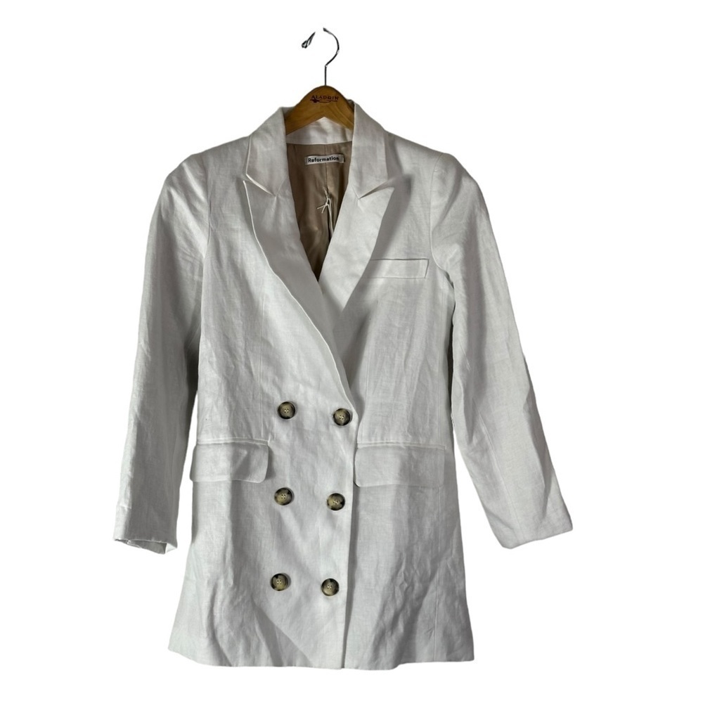 Reformation Maxwell Linen Blazer Jacket Size XS NEW NWT